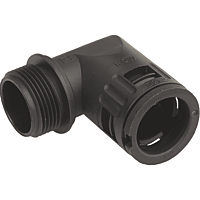 Hadicová spojka úhlová, 90°, černá, pro