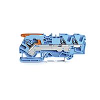 WAGO Svorka 2106-1304 3vodičová průchozí S páčkou a přip. Push-in CAGE CLAMP® 6 mm², modrá