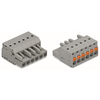 WAGO Konektor 2231-103/026-000/133-000 1vodičový pružinový Tlačítko Push-in CAGE CLAMP®, šedá