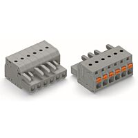 WAGO Konektor 2231-116/102-000 1vodičový pružinový Tlačítko Push-in CAGE CLAMP®, šedá