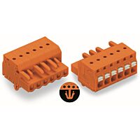 WAGO Svorka 2231-318/008-000 1vodičová pružinová Tlačítko Push-in CAGE CLAMP®, oranžová