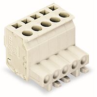 WAGO Konektor 722-114/026-000 1vodičový (zásuvka), úhlový CAGE CLAMP® 2,5 mm², šedá