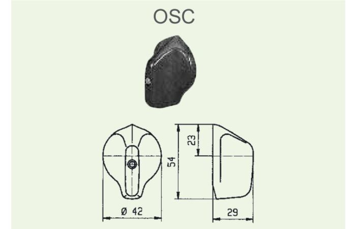 OBZOR Ovladač OSC/5 pr.42 šipka střední Č