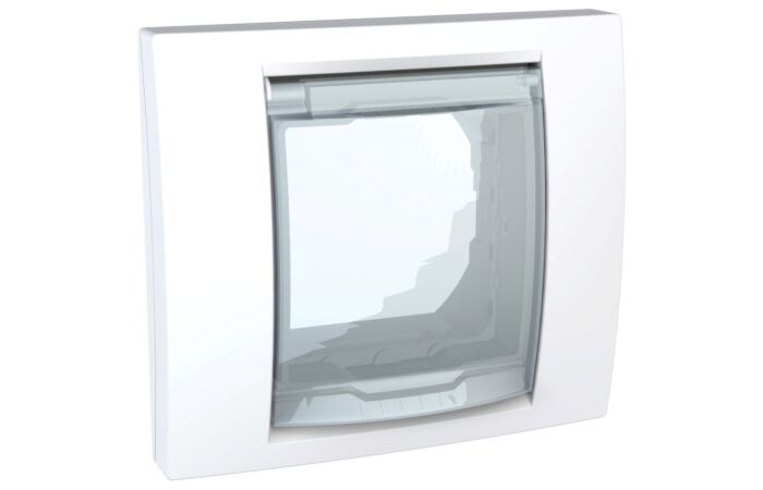 SCHNEIDER Rámeček Unica Plus jednoduchý Polar IP44