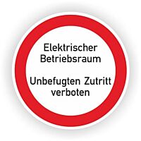 CIMCO Zákazová lepící tabulka ZÁKAZ VSTUPU! ø 200 mm , samolepící