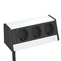 OBO BETTERMANN Stolní zásuvkový box, 3x230V hliníková Hliník, Alu typ DB-0B3 D3S