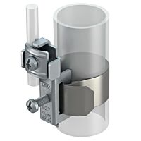 OBO BETTERMANN Pásková uzemňovací objímka, pro trubky, 3/8-1 1/2", Nerez ocel, materiál 1.4307, A2, 1.4301 typ 927 S 1