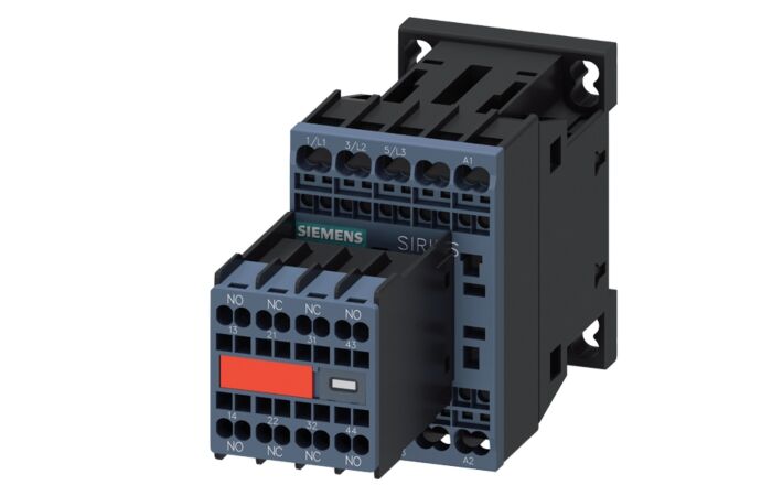 SIEMENS Stykač AC-3, 16A/7,5kW/400V, 3pólový, DC 24V, 2 NO + 2 NC, pružinová svorka