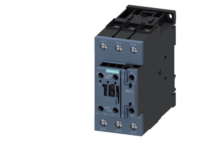 SIEMENS Stykač AC-3, 40A/18,5kW/400V, 3pólový, AC/DC 20-33V, 1 NO + 1 NC, šroubová svorka