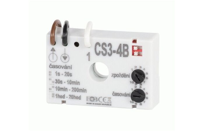 ELEKTROBOCK Spínač CS3-4B časový pro zpožděné ovládání ventilátorů bez nulového vodiče