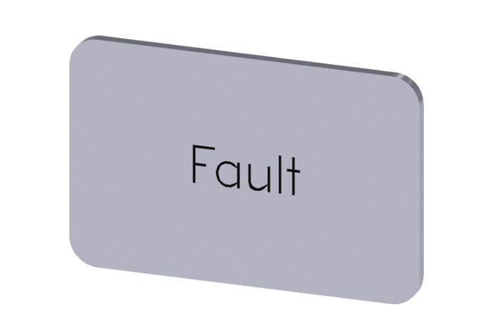 SIEMENS Štítek popisný 17,5 x 27 mm, štítek stříbrný, popisek FAULT