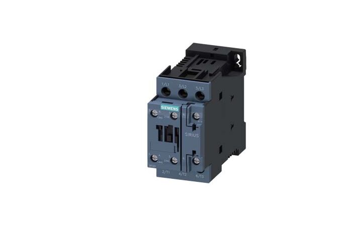 SIEMENS Stykač AC-3, 38A/18,5kW/400V, 3pólový, AC/DC 21-28V, 1 NO + 1 NC, šroubová svorka
