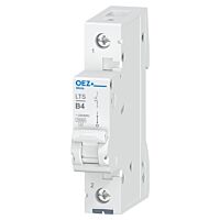 OEZ Jistič In 4 A, Ue AC 230/400 V / DC 60 V, charakteristika B, 1pól, Icn 10 kA typ LTS-4B-1
