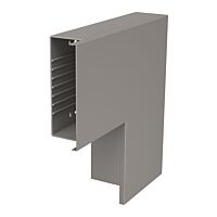 OBO BETTERMANN Plochý roh, pro kanál WDK, 400x230x100, kamenná šeď, Polyvinylchlorid, PVC typ WDK F100230GR