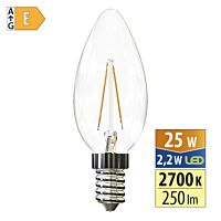 MCLED Žárovka LED 2,2W-25 E14 250lm 2700K 320° teplá bílá