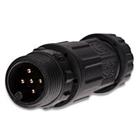 Vidlice bez matice M16 5pinů pájecí IP67
