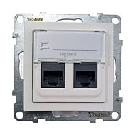 LEGRAND Zásuvka SUNO 2XRJ45 C6 UTP LINKEO C datová bílá