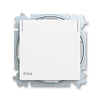 ABB ZONI Zásuvka 6619T-A06995 240 s víčkem, bezšroubové svorky, IP44, Zoni®, matná bílá