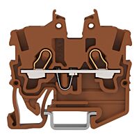 WAGO Svorka 2050-1201/000-014 2vodičová průchozí Mini, s ovládacími otvory 1 mm², hnědá