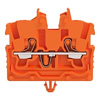 WAGO Svorka 2250-312 2vodičová průchozí Mini s ovládacím tlačítkem 1 mm², oranžová