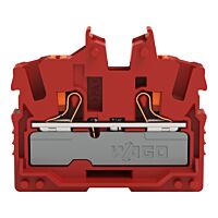 WAGO Svorka 2252-303 2vodičová průchozí Mini s ovládacím tlačítkem 2,5 mm², červená