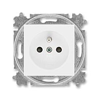 ABB LEVIT Zásuvka 6619H-A06357 03 s clonkami, bezšroubové svorky, IP40, bílá / bílá