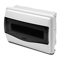 FAMATEL Skříň NUOVA 3508 8TE pod omítku průhledné dveře IP40