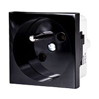 KOPOS Zásuvka modulární QUADRO, s kolíkem, černá