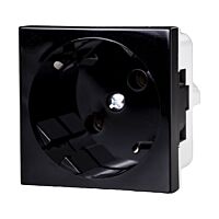 KOPOS Zásuvka modulární QUADRO, schuko, 45x45 černá