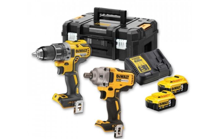 DeWALT Sada DCD791+DCF894 / Aku bezuhlíková kombo sada nářadí