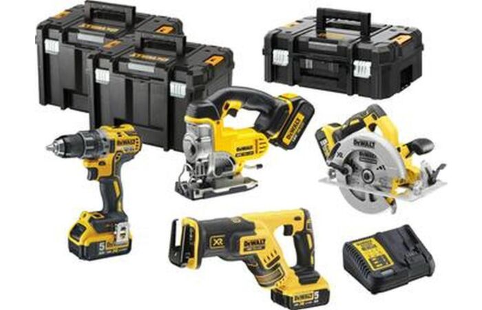 DeWALT Sada DCD791+DCS570+DCS331+DCS367 /Aku bezuhlíková kombo sada nářadí