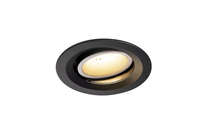 SLV Svítidlo LED NUMINOS® MOVE DL M, vnitřní zápustné stropní černá/bílá 2700 K 55° otočné a výkyvné