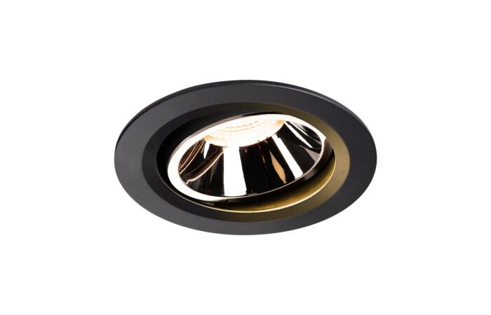 SLV Svítidlo LED NUMINOS® MOVE DL L, vnitřní zápustné stropní černá/chrom 2700 K 20° otočné a výkyvné