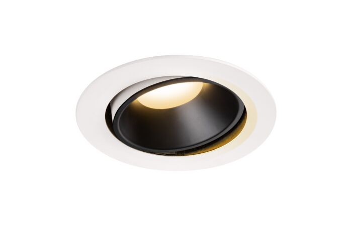 SLV Svítidlo LED NUMINOS® MOVE DL XL, vnitřní zápustné stropní bílá/černá 2700 K 20° otočné a výkyvné