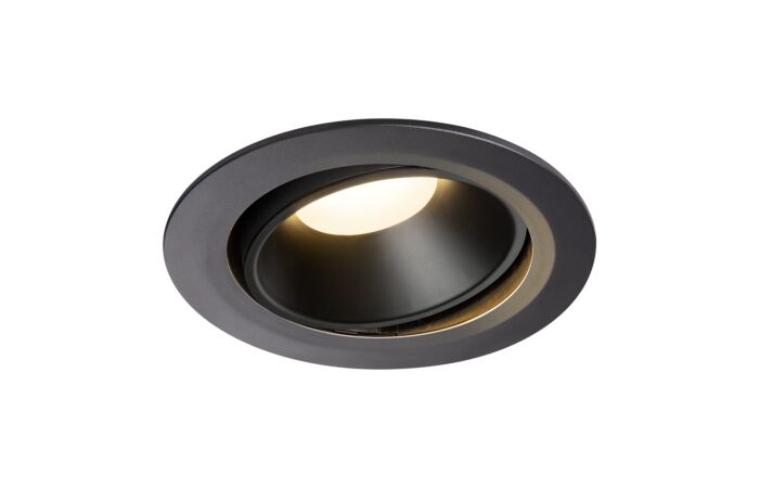 SLV Svítidlo LED NUMINOS® MOVE DL XL, vnitřní zápustné stropní černá/černá 3000 K 20° otočné a výkyvné