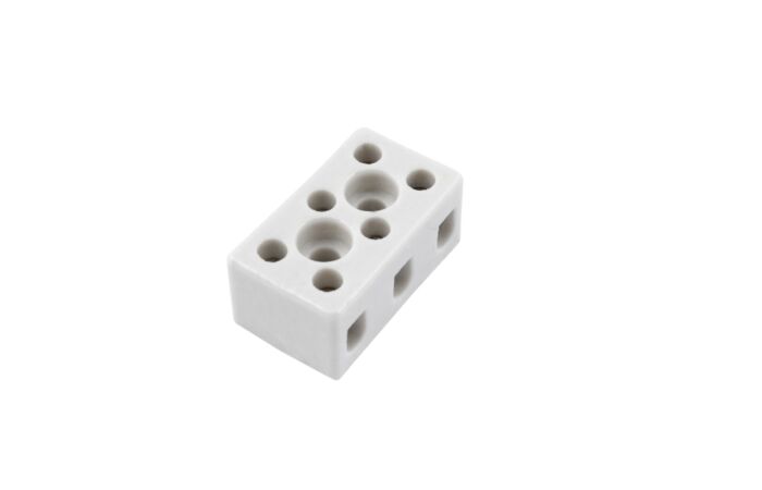 POLLMANN Svorkovnice keramická AK 3/6 A - BI, 3pól., 3x4mm2, 32A, T300, porcelánová (bílá) /3700402