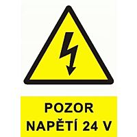 Tab."POZOR NAPĚTÍ 24V" A6 F