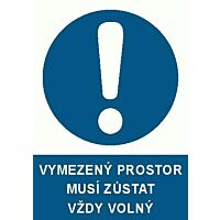 STRO.M Tabulka VYMEZENÝ PROSTOR, A6 samolepící