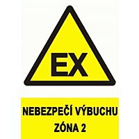 Tab."NEBEZPEČÍ VÝBUCHU ZONA 2 " A4 P