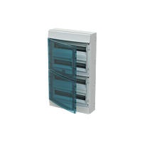 ABB Skříň Mistral65 1209 72TE na omítku, průhledné dveře IP65