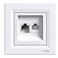 SCHNEIDER Zásuvka Asfora dat.RJ45 5e UTP+RJ11 bílá