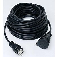 MUNOS Přívod prodlužovací 20m 1zásuvka-spojka 250V/16A krytka plast pohyblivá IP44 černá (H07RN-F3G 3x1,5)