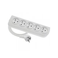 ELGOTECH Přívod prodlužovací 3m 5zásuvka 250V/16A IP20 bílá