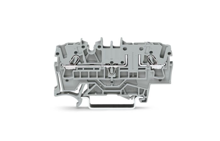 WAGO Svorka 2002-1661 2vodičová základní Na DIN lištu 35 × 15 a 35 × 7,5 2,5 mm², šedá