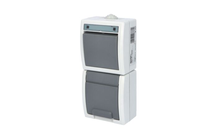 FAMATEL Spínač ATLAS č.6+zásuvka IP55 svisle