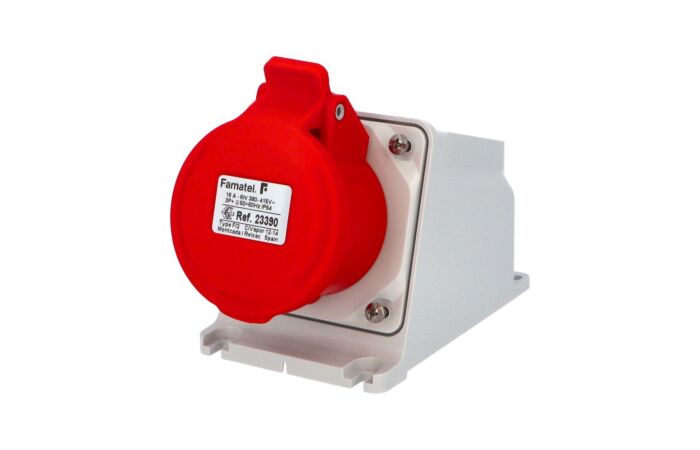 FAMATEL Zásuvka nástěnná 23390 I400V 16A 4P 6h IP44