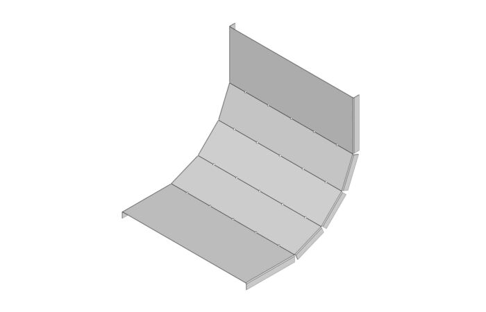 KOPOS Víko VSO 90X50 ZN+MG oblouku stoupajícího 90°