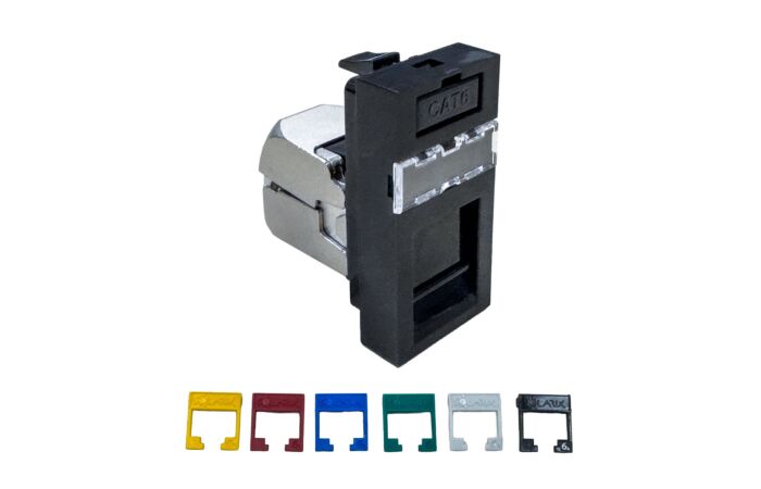KOPOS Zásuvka QD 45X22.5-RJ45/6A_FB datová s konektorem RJ-45/6 IP20 černá