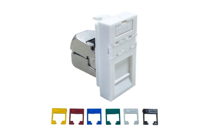 KOPOS Modul QUADRO QD 45X22.5-RJ45/6A_HB zásuvka datová s konektorem RJ-45/6 IP20 bílá