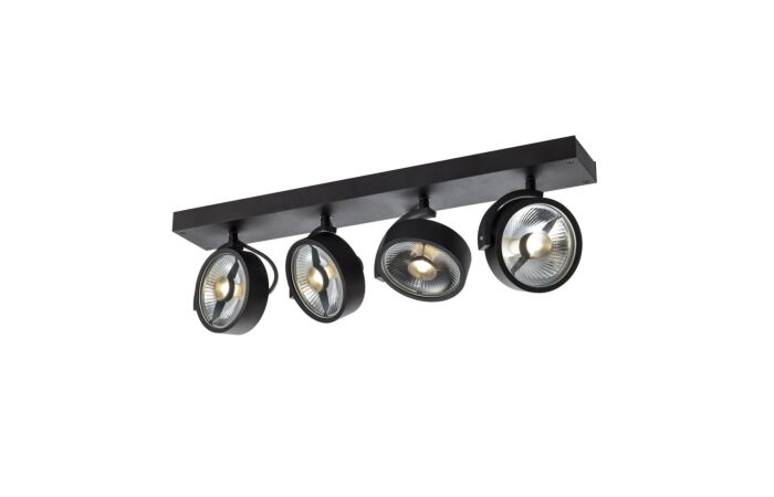 SLV Svítidlo KALU CW 75Wx4 GU10 QPAR111 nástěnné IP20 černá